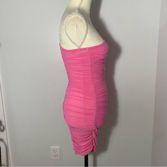 Hello Molly Party It Up Pink Bodycon One Shoulder Dress - Picture 8 of 11